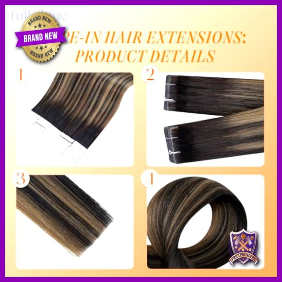 18 Inch Remy Hair Extensions 20 Pieces 50 Grams Invisible Tape No Knots
